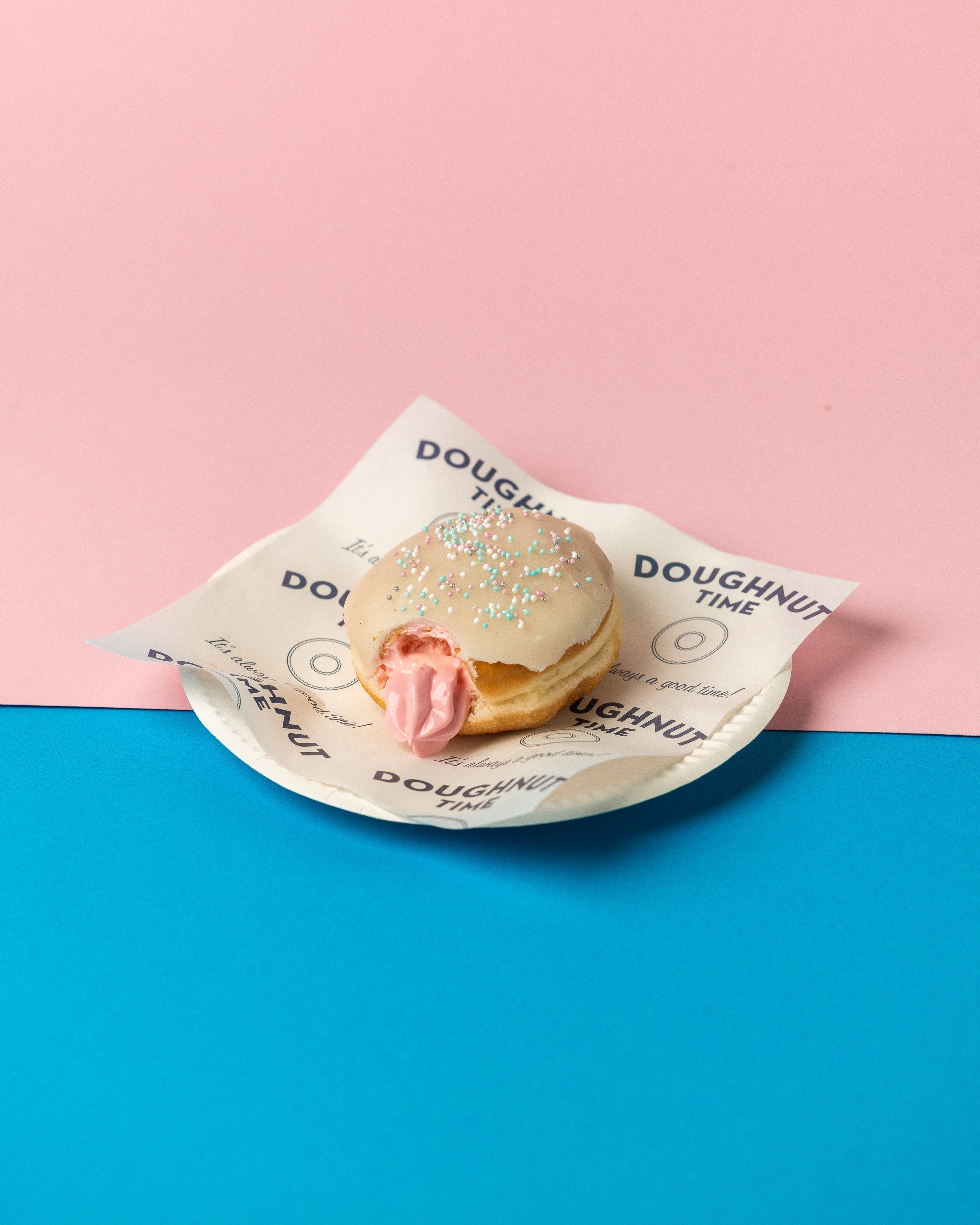 Gender Reveal Mini-Donut Geschenkbox (vegan)