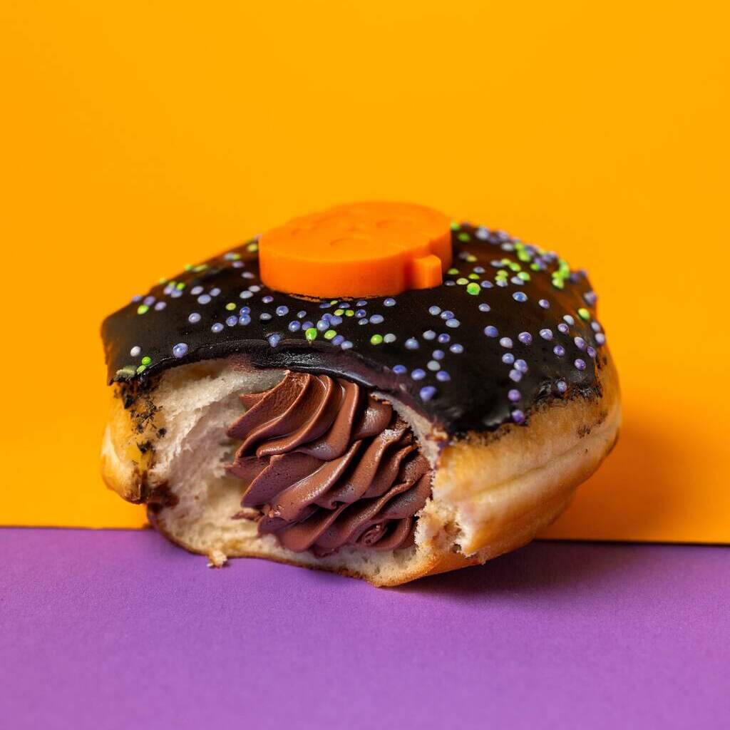 Halloween Office Box XL – 60 Mini-Donuts mit Logo (VG)