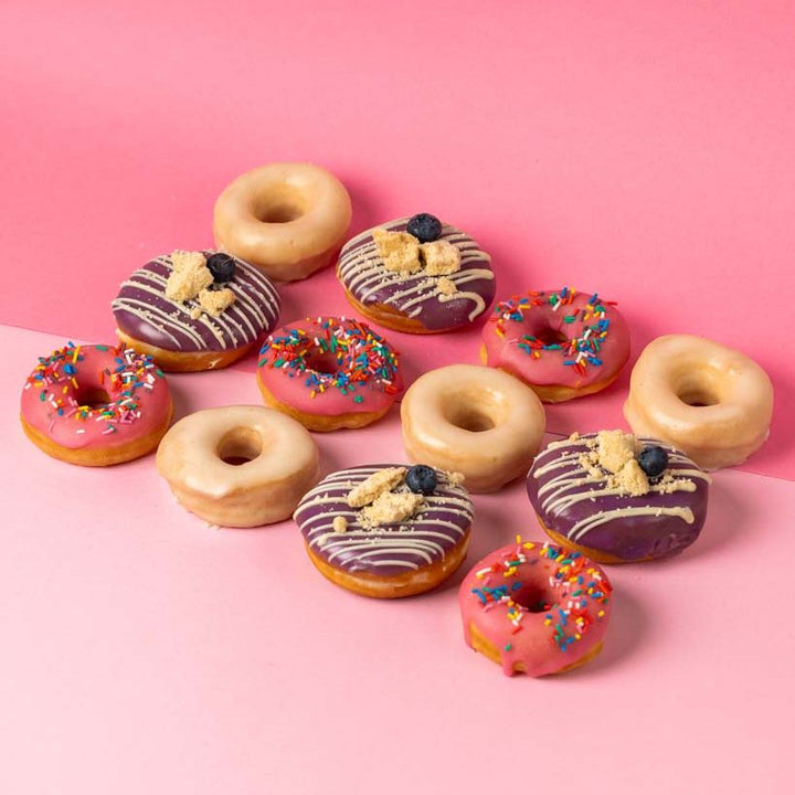Vegane Mini-Donut Partybox XL - 60 Mini-Donuts